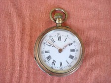 ANTICO OROLOGIO DA TASCA DONNA  IN ARGENTO 0.800 E ORO INIZI '900