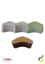 VIRGOLE GENOVESI ABRASIVI PER LEVIGARE MARMO PIETRA TRAVERTINO ONICE 3 PEZZI