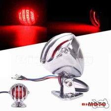 Fanale posteriore coda freno moto ROSSO per Harley Bobber Chopper Custom