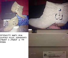 JANET & JANET originali Stivali boots leather vera pelle N 40 praticamente nuovi