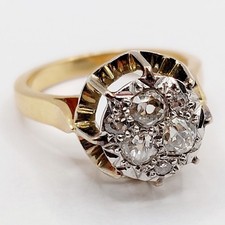 Anello a cupola art deco oro