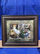 BLUE BICYCLE Painting Vintage