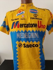 MAGLIA SHIRT CICLISMO SHIRT VINTAGE MERCATONE UNO MEDEGHINI SAECO PINARELLO XXXL