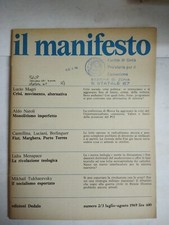 1969 07/08 IL MANIFESTO LUGLIO/AGOSTO 1969 N.2/3 ANNO I MENAPACE BERLINGUER