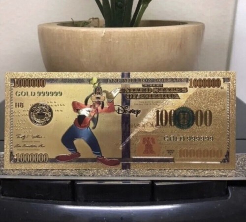 Banconota pippo placcata oro - banconota,
