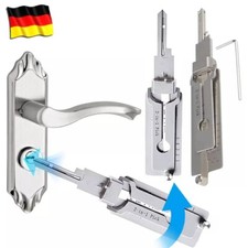 Key Decoder Acciaio Inox 2in1 Serratura Pick Hook Chiave Manutenzione Kit Riparazione