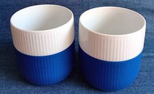 ROYAL COPENHAGEN - 2 tazzine da caffè / tazza FLUTED CONTRAST - Mega Blu