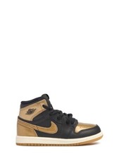 SCARPE NIKE AIR JORDAN 1 MID OG TD FD1431 071 BLACK NERO GOLD BAMBINO