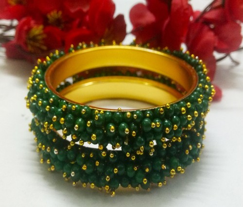 Braccialetti perle verdi - braccialetti,