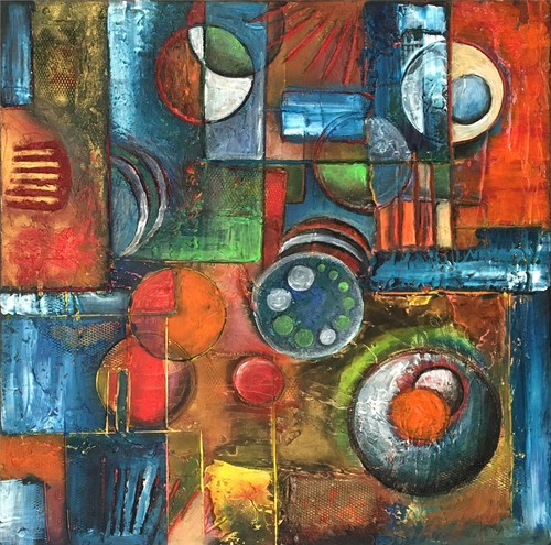 Follia geometrica quadro - "follia, geometrica"