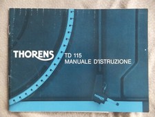 Giradischi Thorens TD115 -Manuale operativo originale / istruzione per l'uso 