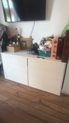 Cassettiera bassa ikea malm - cassettiera,
