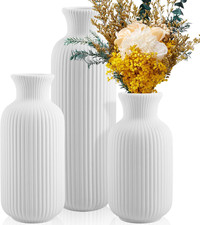 Vasi in Ceramica Bianca Set Di