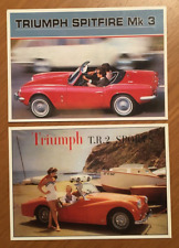 2 Cartoline pubblicitarie -Triumph Spitfire Mk 3 e T.R. 2 Sports