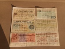 Lotto 43 miniassegni, assegni