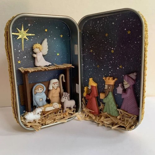 Christmas nativity box cartoon - christmas,