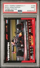 Topps Formula 1 Turbo Attax 158 Max Verstappen PSA9 2021