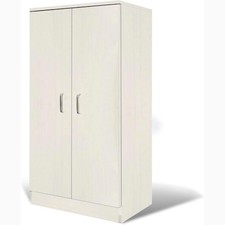 Mobile Armadio Scarpiera Multiuso in Legno 2 Ante 6 Ripiani 55x36x108H cm