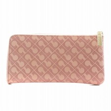 Y1127 GHERARDINI Portafoglio Lungo a Forma di L Cerniera Portamonete Modello Allover Spilla Nylon