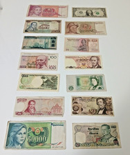 Lotto 14 Banconote Mondo