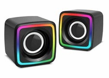 Casse audio 2.0 aux USB altoparlanti luce RGB per PC notebook 3W x 2 AB-D385