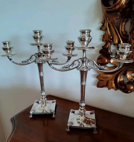 Candelabri coppia argento - in,