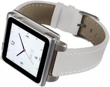 Hex HX1141-WHTE Vision Classic Leather Cinturino in Pelle per iPod Nano 6, Bianc