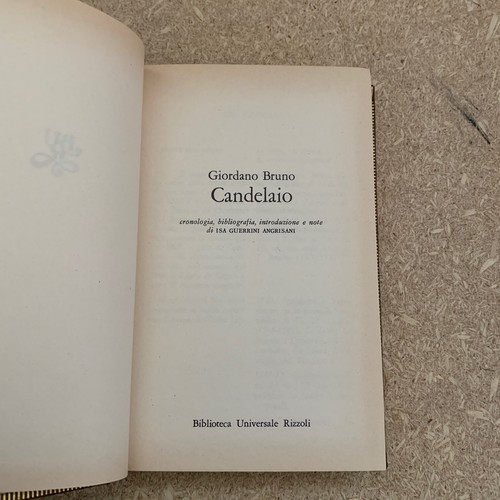Libro candelaio giordano - candelaio,