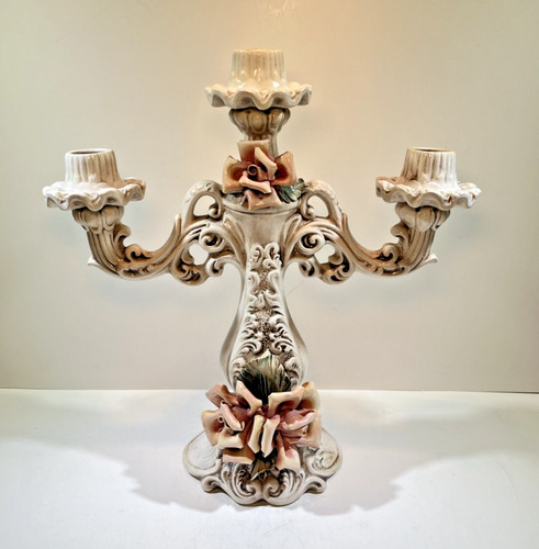 Candelabro vintage capodimonte - candelabro,