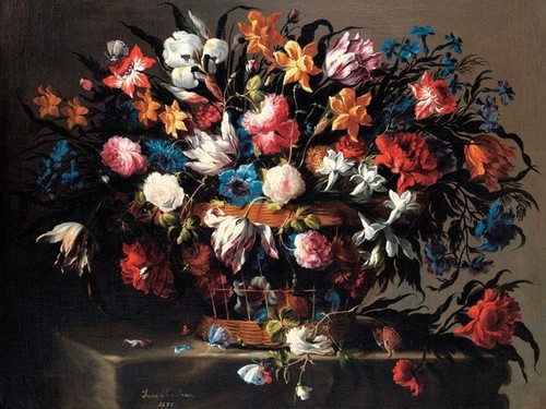 Quadro vaso fiori colorati - vaso, di
