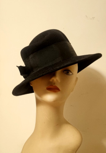 Cappello vintage nero lady - cappello,