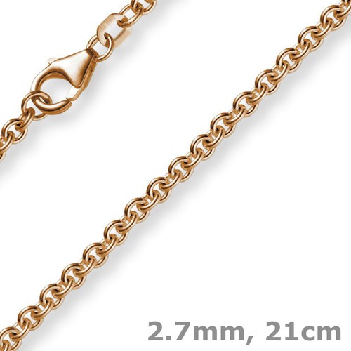 7mm bracciale catena rotonda - 2,7mm,