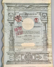 Romania Renta 4% Amortisabila din 1898 Titlu de 2500 Lei Aur prestito obbligazionario oro