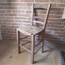 SEDIA RUSTICA ARTIGIANALE VENETA DI PRIMO 900 NOVECENTO IN LEGNO - COMODINO