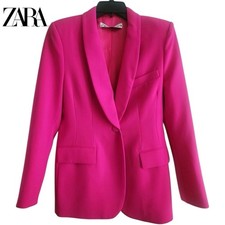 ZARA Blazer rosa caldo fucsia