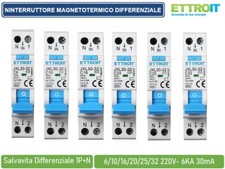 ETTROIT INTER. MEGNETOTERMICI DIFFERENZIALI SALVAVITA 1 MOD 1P+N 30mA  220V-6KA