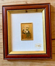 PADRE PIO-QUADRETTO ORO 23KT