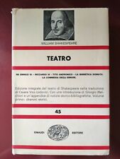 SHAKESPEARE: TEATRO (EINAUDI NUE VOL.1 DRAMMI STORICI)