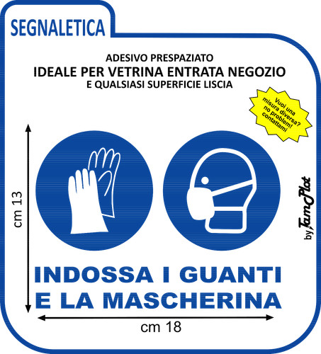 Adesivo obbligo indossare - obbligo, i