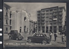 Cartolina La Spezia Piazza Giulio Beverini Cattedrale SS. Assunta AUTO GC284