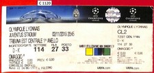 C1120 - Vecchio BIGLIETTO PARTITA CALCIO - 2016  JUVENTUS vs OLYMPIQUE LYONNAIS
