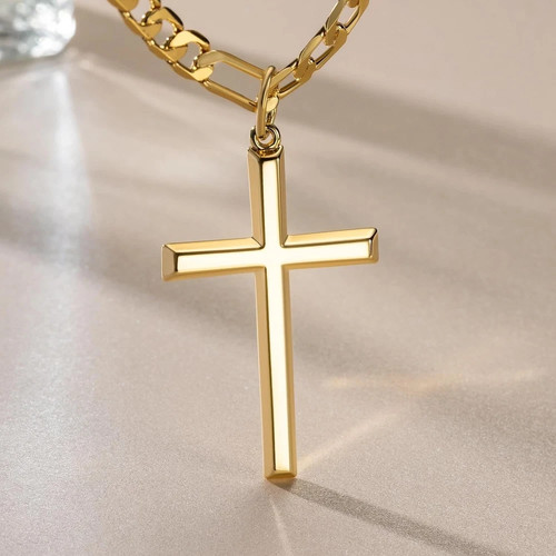 Collana con croce - oro, 14