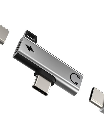 Adattatore doppia usb - c, jack(2