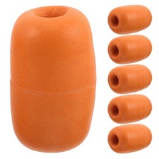  6 pezzi di boe per reti da pesca galleggianti ovali arancioni in corda - per la