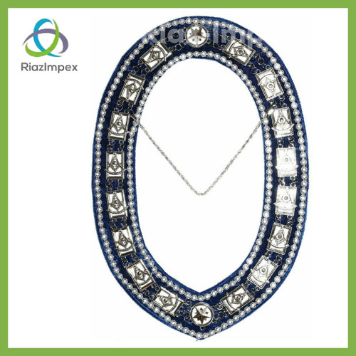 Collare catena metallo argento