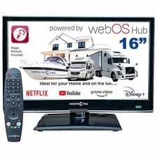 Unispectra 16 " Smart TV ( Webos ), Magic Remoto 12V per Camper, Camion, Barca