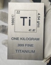Lingotto kilo Titanio Puro Ti