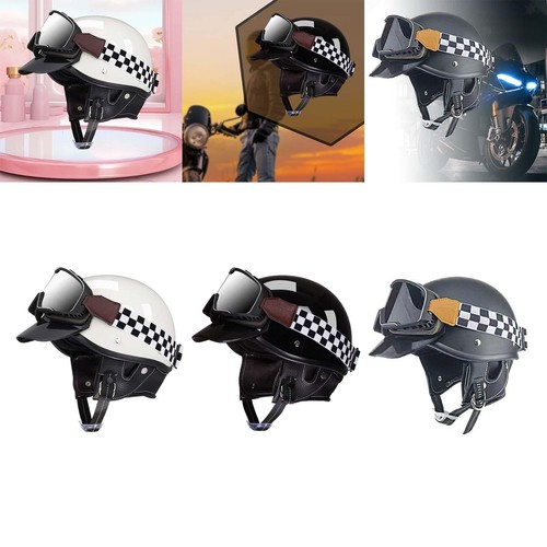 Casco retrò con occhiali