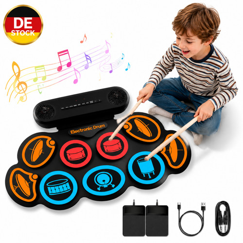 Roll drum set - roll-up, e-drum