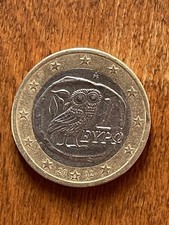 Moneta euro gufo grecia - gufo, 2002